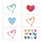 Better Office Products All Occasion Greeting Cards & Envs, 4in. x 6in. 6 Contemporary Heart Designs, Blank Inside, 100PK 64563 - alternate 1
